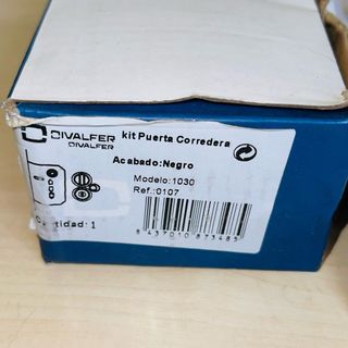 Kit puerta corredera Double-F Negro