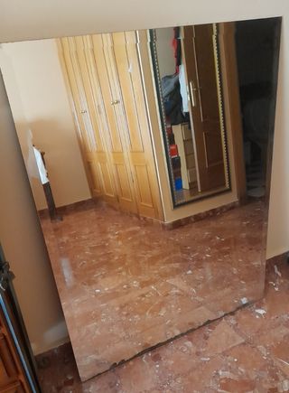 Espejo grande plateado
