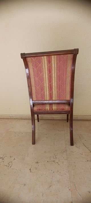 Silla vintage madera y tela