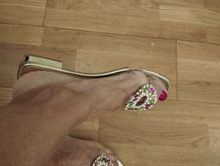 Sandalias doradas mujer talla 41