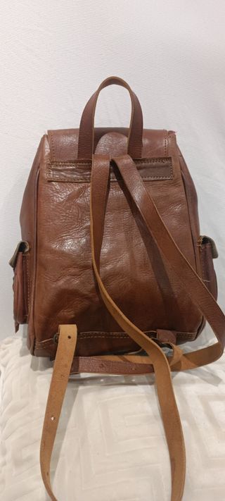 Mochila Cuero Marrón