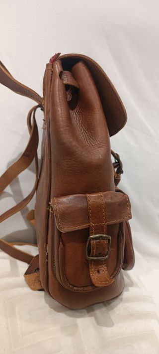 Mochila Cuero Marrón