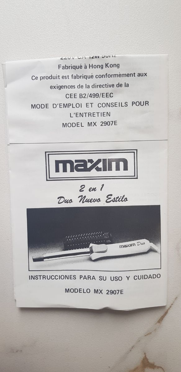 Rizador y cepillo. Maxim 2 en 1