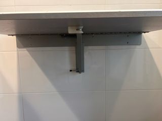 Mesa plegable cocina - Gris y blanca