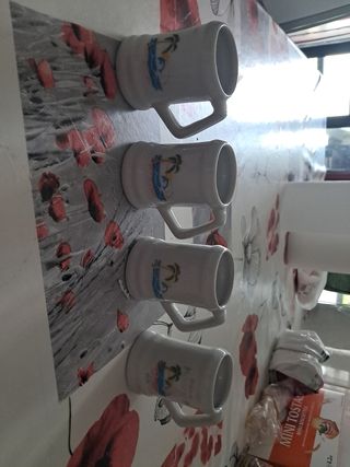 4 Jarritas chupito - Porcelana blanca