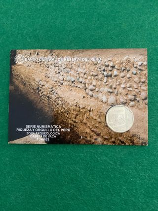 Moneda 1 Soles Perú -Cabeza de Vaca - Tumbes