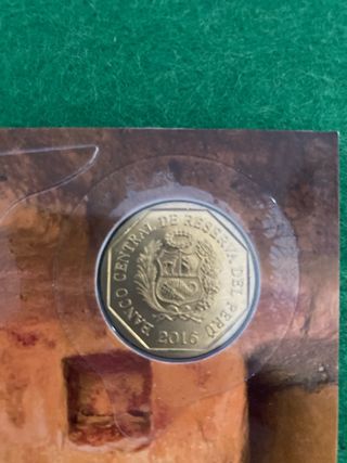 Moneda 1 Soles Perú -Cabeza de Vaca - Tumbes