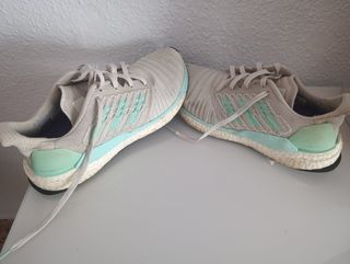 Zapatillas Adidas - Beige y Verde Agua
