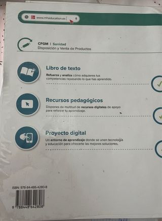 Libro CFGM Sanidad: Disposición y Venta de Product