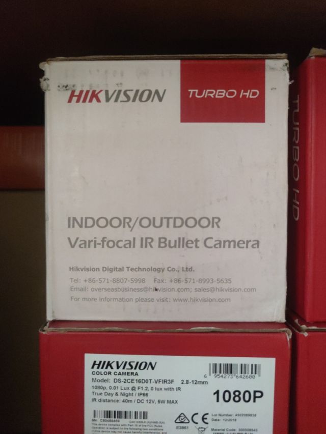 Câmaras Hikvision 1080p - 4 unidades 95€ cada