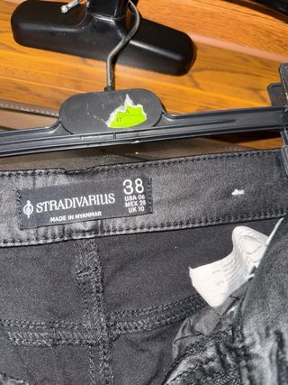 Pantalones cuero negro - tiro alto