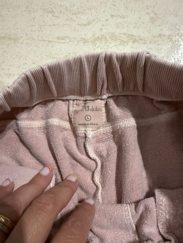 Pantalones deportivos rosa palo mujer