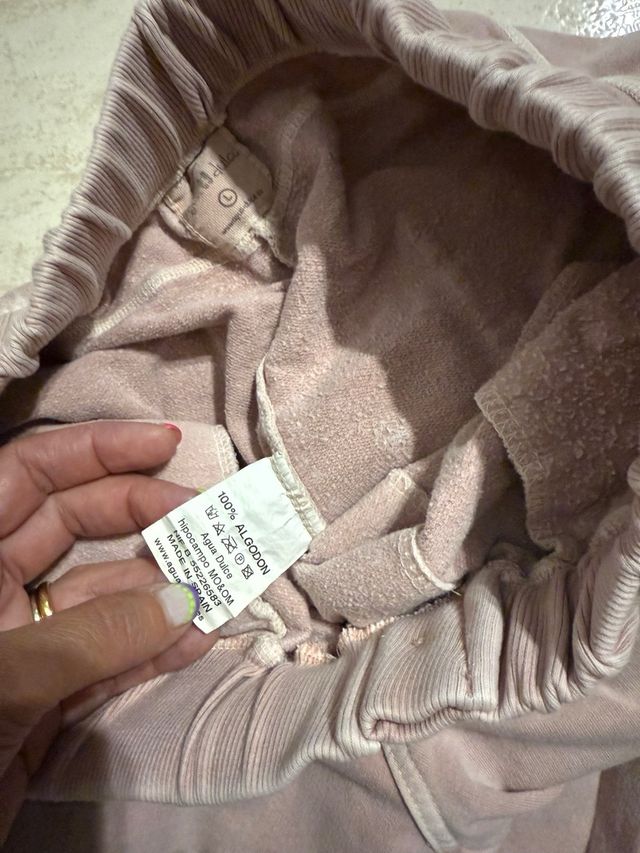 Pantalones deportivos rosa palo mujer