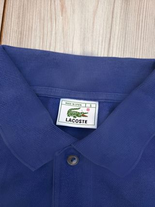 Polo Lacoste azul vintage - Talla L