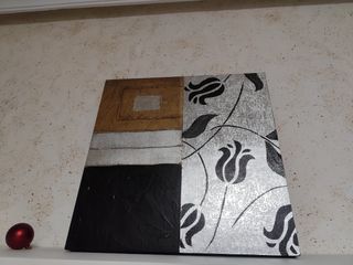Conjunto de decoración de pared.5 cuadros y adorno
