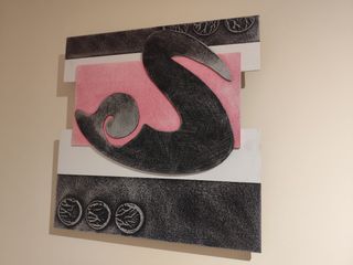 Conjunto de decoración de pared.5 cuadros y adorno