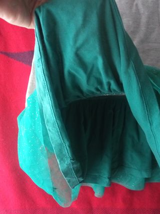 Vestido niña gris y verde