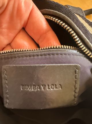 Bolso Bimba y Lola rayas beige-negro