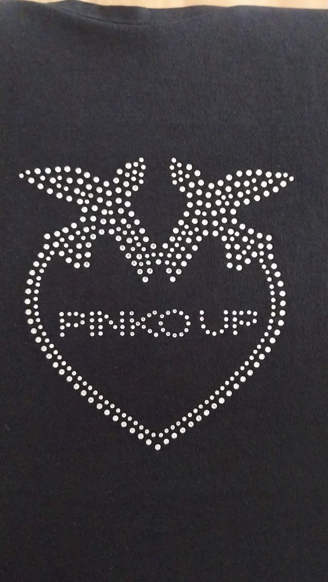 T-shirt Pinko preta c/ Strass