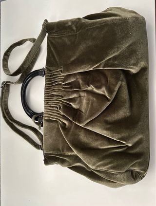Bolso terciopelo verde oliva