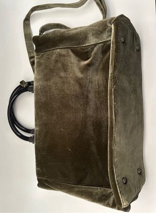 Bolso terciopelo verde oliva