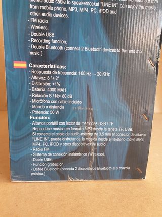 Altavoz Innova DJ Mix Music Bluetooth