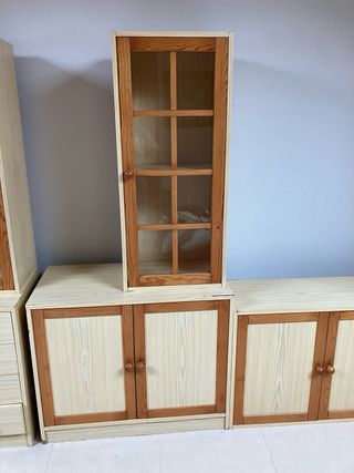 Muebles  madera-cristal