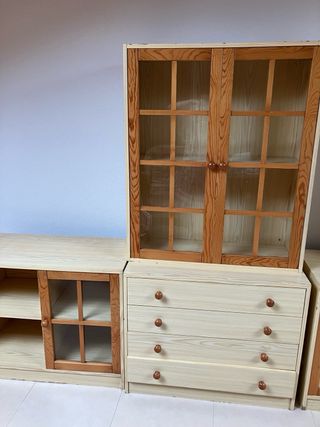 Muebles  madera-cristal