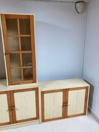 Muebles  madera-cristal