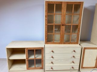 Muebles  madera-cristal