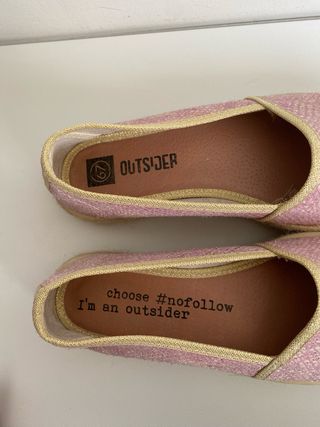 Espadrilhas OUTSIDER Rosa c/ Dourado