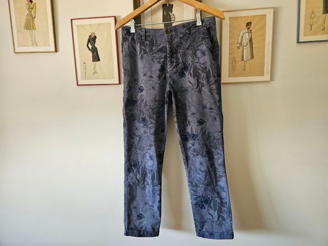 Pantalones Gap - Flores azules