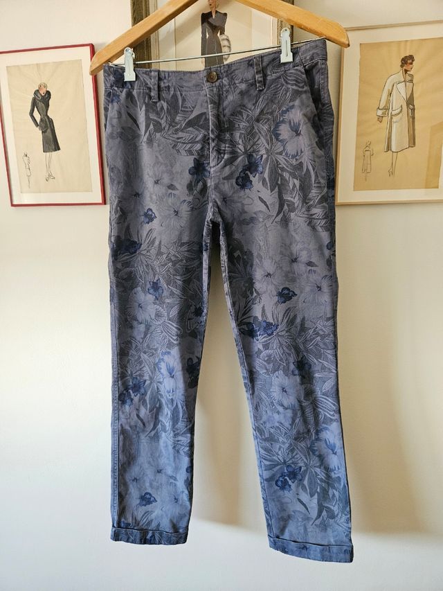 Pantalones Gap - Flores azules