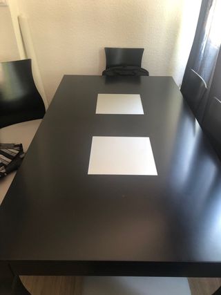 Muebles salón - Negro y plata