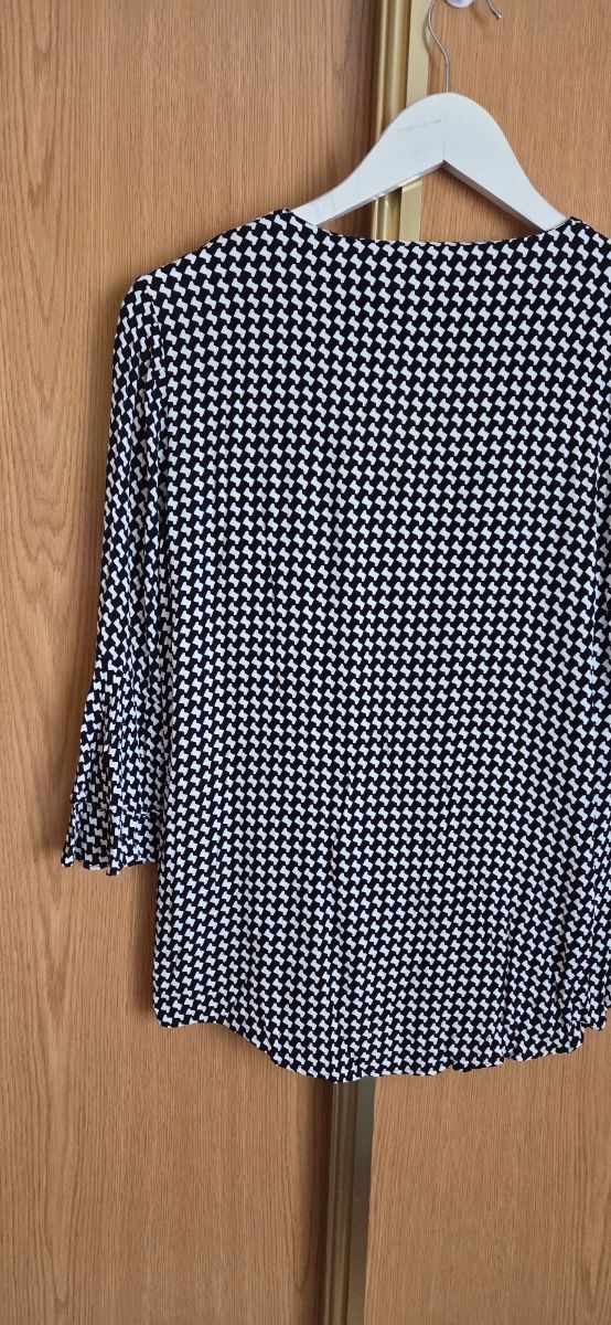 Blusa Zara S - Blanco y Negro