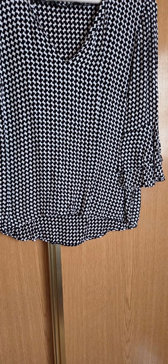 Blusa Zara S - Blanco y Negro