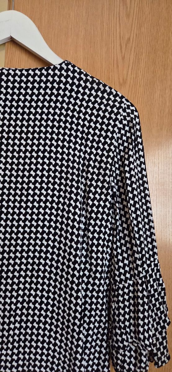 Blusa Zara S - Blanco y Negro