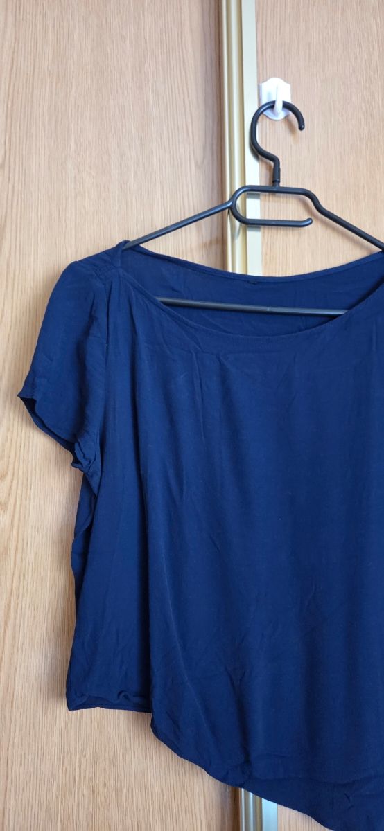 Blusa azul manga corta talla S