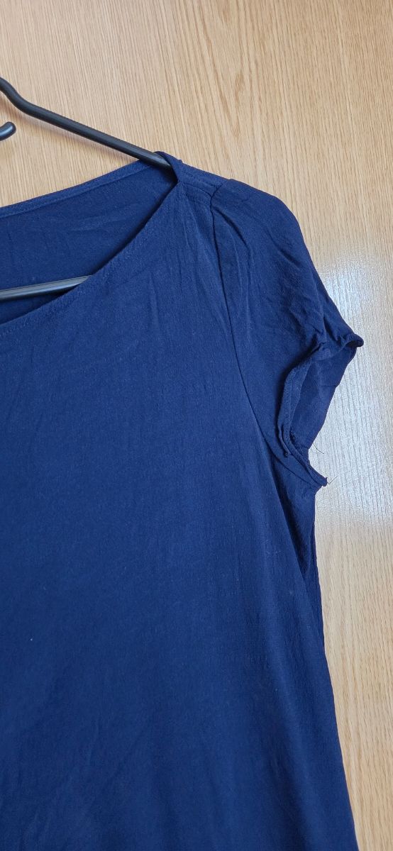 Blusa azul manga corta talla S