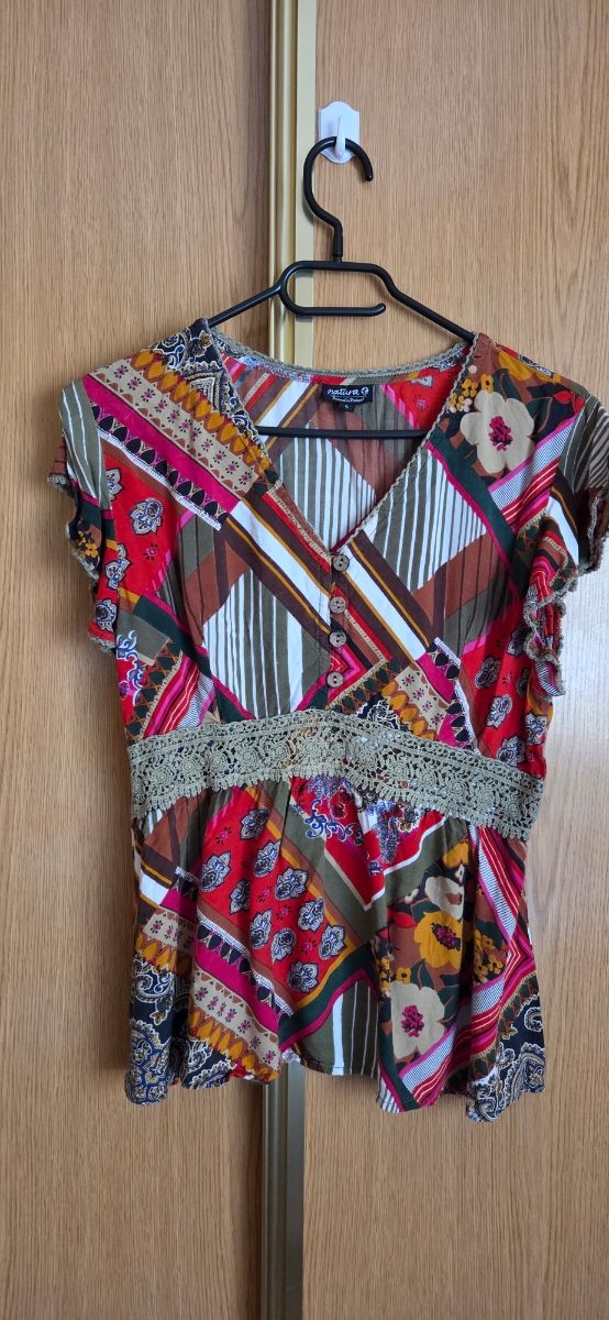 Blusa Natura multicolor talla L