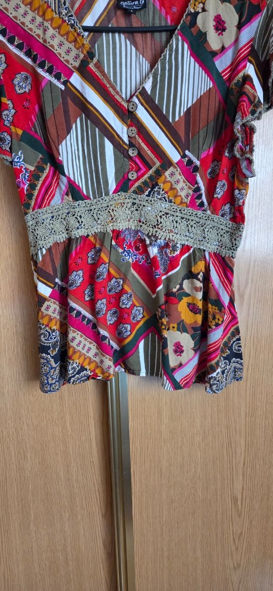 Blusa Natura multicolor talla L