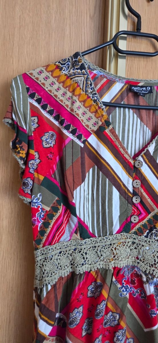 Blusa Natura multicolor talla L