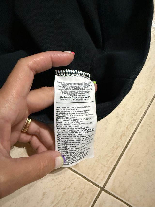 Vestido Sudadera Nike Negro