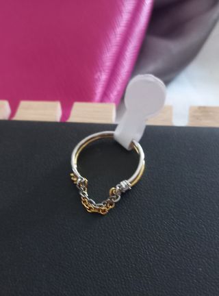 Anillos mini acero ajustables - oro y plata