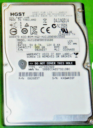 Disco Duro HGST 900GB