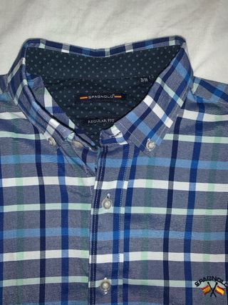 Camisa SPAGNOLO cuadros azul M
