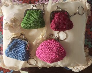 Monederos llavero crochet