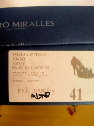 Zapatos Pedro Miralles Fiesta Talla 41