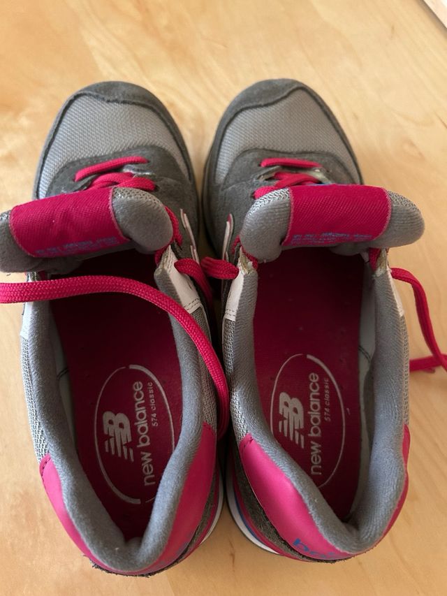 Zapatillas New Balance 574 Gris Rosa