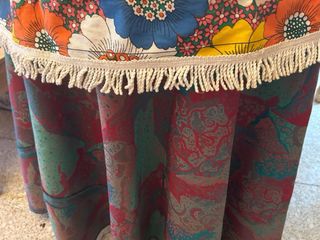 Mesa camilla vintage con estufa